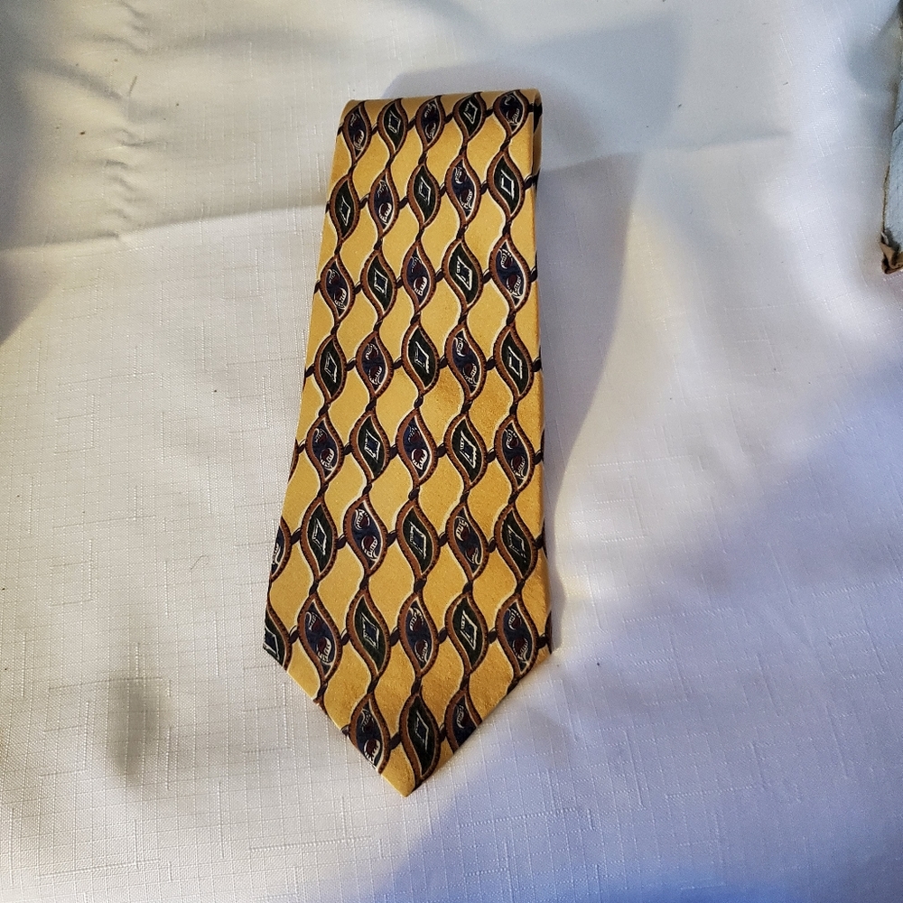 Chaps Ralph Lauren Gold Brown Western Style Paisley Tie